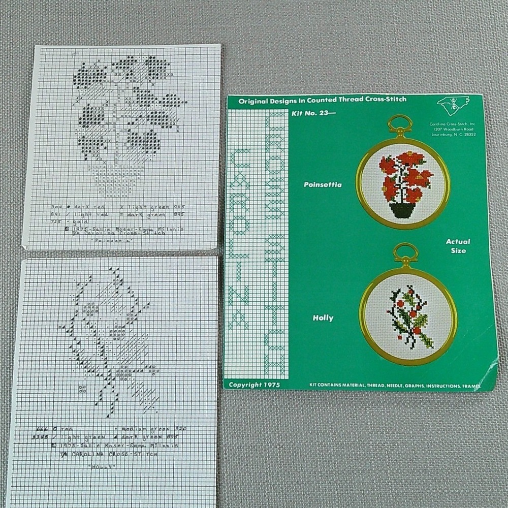 Vintage‎ 1975 Carolina Cross-Stitch Christmas Kit Needlecraft Cottagecore - Picture 8 of 12